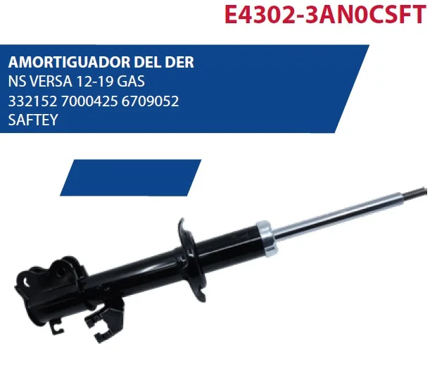 AMORTIGUADOR DEL DER NS VERSA 12-19 GAS SAFTEY NIKKO AUTOPARTS