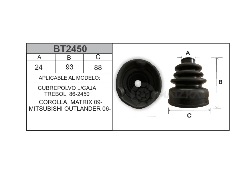 Cubrepolvo de flecha MATZKA