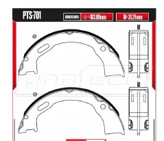 Zapatas para freno de tambor Rodatech