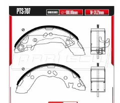 Zapatas para freno de tambor Rodatech