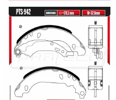 Zapatas para freno de tambor Rodatech