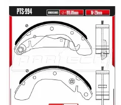 Zapatas para freno de tambor Rodatech