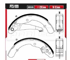 Zapatas para freno de tambor Rodatech