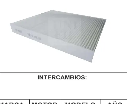 Filtro de cabina UNIFIL