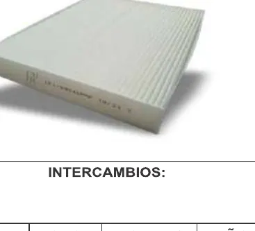 Filtro de cabina UNIFIL